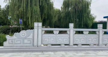 黑龙江 芝麻灰桥栏杆、河道栏杆安装效果