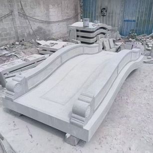 黑龙江 芝麻灰花岗岩园林景观 小石桥