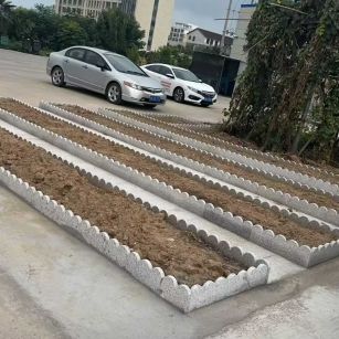黑龙江 花边石、花围石、花园石安装效果