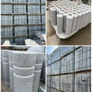 黑龙江 芝麻白花岗岩挡车柱、隔离柱多少钱