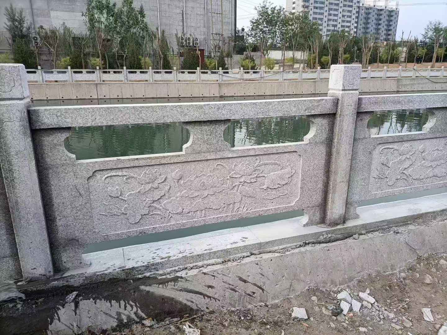 黑龙江 芙蓉白大花桥梁、河道，石材栏杆、围栏、护栏